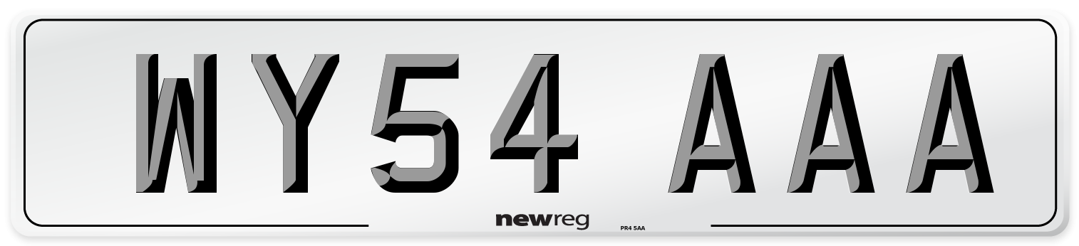 WY54 AAA Number Plate from New Reg